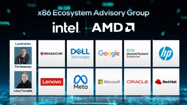 Intel and AMD Launch x86 Ecosystem Advisory Group With Leading Tech Companies To Accelerate Innovation for Developers and Customers