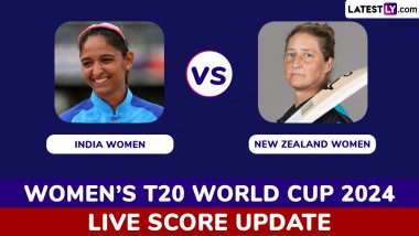 NZ-W  67/1 in 7.1 Overs | India vs New Zealand Live Score Update of ICC T20 World Cup 2024: Arundhati Reddy Takes First Wicket for India, Suzie Bates Departs