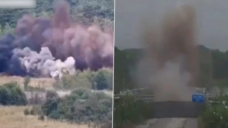North Korea Detonates Roads to South Korea, Aims to Cut Off Connectivity, Says Seoul (Watch Video)