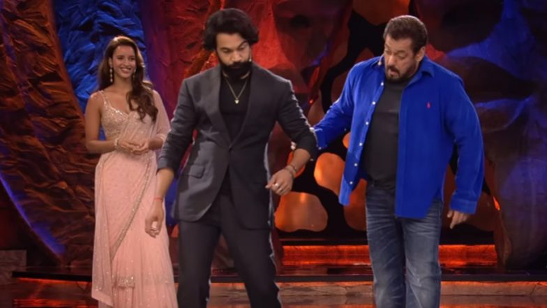 ‘Bigg Boss 18’: Salman Khan Says ‘Bohot Maarega Sanju’ As He Mimics Sanjay Dutt in Front of Guests Rajkummar Rao and Triptii Dimri (Watch Promo Video)