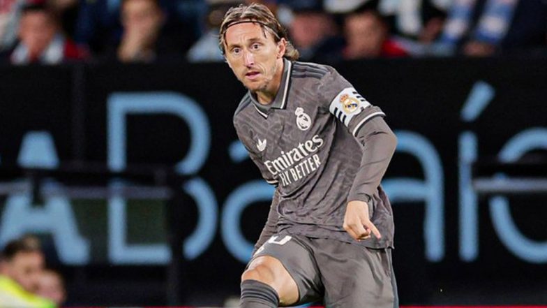 Luka Modric Becomes Oldest Player to Represent Real Madrid in Official Matches, Achieves Feat During Record-Setting La Liga 2024-25 Match Against Celta Vigo