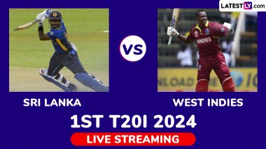 Sri Lanka vs West Indies Free Live Streaming Online, 1st T20I 2024: How To Watch SL vs WI Cricket Match Live Telecast on TV?