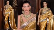 'Fabulous Lives vs Bollywood Wives' Star Shalini Passi Stuns in Metallic Saree With Distinctive Drape Inspired by Amrita Sher-Gil—Perfect For Diwali! (Watch Video)