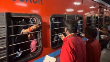 Bagmati Express Accident: Special Train Departs From Chennai Central With Stranded Passengers After Mysuru-Darbhanga Bagmati Express Collides With Stationary Goods Train at Kavaraippettai Railway Station (Watch Video)