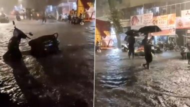 Mumbai Rains: Navratri Celebrations Hit As Heavy Rain, Thunderstorms Lash Several Parts of City (Watch Videos)