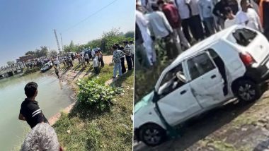 Haryana Road Accident: 8 Members of Family Dead as Car Plunges into Canal in Kaithal (Watch Video)