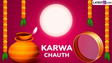 Karwa Chauth 2024 Date, Puja Muhurat and Chandrodaya Time: Check Moonrise Timing, Chaturthi Tithi and Significance of the Hindu Festival Celebrated by Married Women