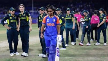 IND-W vs AUS-W ICC Women’s T20 World Cup 2024: Harmanpreet Kaur’s Unbeaten Fifty in Vain As Australia Women Dent India Women’s Semifinal Hopes With Nine-Run Win