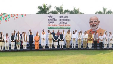 PM Narendra Modi Chairs Key Meeting of CMs and Deputy CMs of NDA Government in Chandigarh (See Pics)