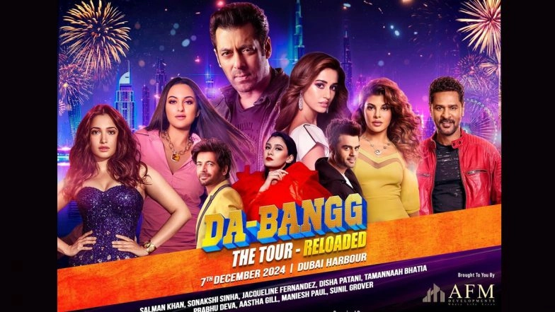 Da-Bangg Reloaded Tour: Salman Khan To Perform in Dubai in December Amid Rising Threats From Lawrence Bishnoi Gang, Sonakshi Sinha, Disha Patani and Other Celebs To Also Join