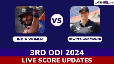 NZ-W 199/7 in 45.3 Overs | India Women vs New Zealand Women Live Score Updates of 3rd ODI 2024: Deepti Sharma Dismisses Brooke Halliday