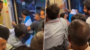 Delhi Metro Passengers Catch Thief Inside Train Coach, Thrash Him (Watch Video)