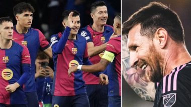 Lionel Messi Reacts as Barcelona Register Dominating Win Over Real Madrid in La Liga 2024-25 El Clasico (See Post)