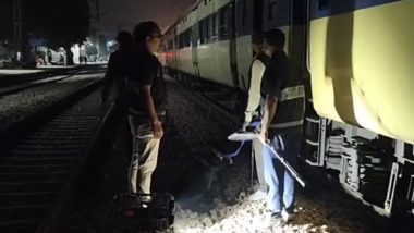 Rohtak Train Fire: Major Blaze Erupts in Moving Train in Haryana Triggered by Explosion of Firecrackers Carried by Passenger; Few Injured (Watch Videos)