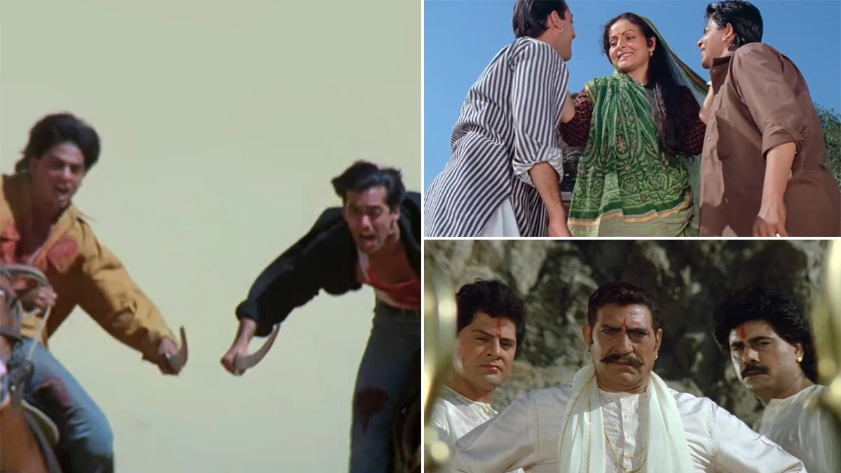 'Karan Arjun' Teaser: Salman Khan and Shah Rukh Khan's Epic 1995 Movie To  Re-Release in Theatres Globally on November 22 (Watch Video) | LatestLY, image size:1200x675