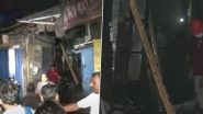 Kolkata Fire: Massive Blaze Erupts at Retail Market of Ezra Street, 15 Fire-Tenders at Spot (Watch Videos)