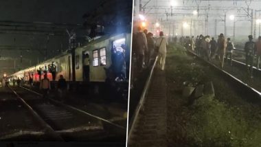 Mumbai Local Train Update: Services Hit Between Kalyan and Thakurli Railway Stations Due to Power Failure, Video Shows Commuters Walking on Tracks