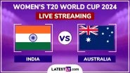 India Women vs Australia Women, ICC Women&rsquo;s T20 World Cup 2024 Match Live Streaming Online: How To Watch IND-W vs AUS-W Free Live Telecast on TV?
