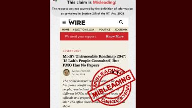 PMO Has No Record of Consultations on Vision Document 2047? PIB Fact Check Calls 'The Wire' Claim 'Misleading'