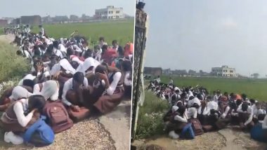 Uttar Pradesh: Principal Makes Students Sit in ‘Murga’ Position As Punishment Outside Shyam Raji High School Over Unpaid Fees in Siddharthnagar, Video Goes Viral