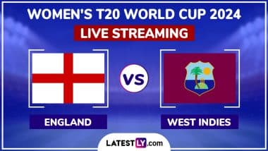 England Women vs West Indies Women, ICC Women’s T20 World Cup 2024 Match Live Streaming Online: How To Watch ENG-W vs WI-W Free Live Telecast on TV?