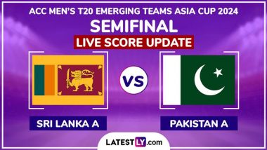 PAK-A 43/2 in 5.2 Overs | Sri Lanka A vs Pakistan Shaheens Live Score Updates of ACC Men's T20 Emerging Teams Asia Cup 2024 Semifinal: Eshan Malinga Clears Mohammad Haris