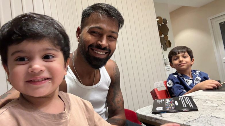 Hardik Pandya Spends Time With 'Favorite Two Boys' Son Agastya, and Kavir Krunal Pandya, Shares Adorable Photo on Instagram