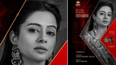 ‘Thalapathy 69’: Priya Mani Joins Bobby Deol and Pooja Hegde in Vijay’s Final Film Directed by H Vinoth; Makers Drop Announcement