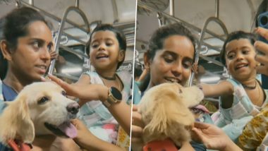 Mumbai: Pet Dog Traveling in Local Train Goes Viral, Video Surfaces Online