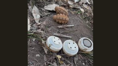 Jammu and Kashmir: Terrorist Hideout Busted in Poonch; 2 Grenades, 3 Pakistani Mines Recovered (See Pic)