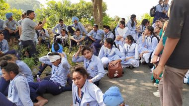 Panchkula Road Accident: Bus Carrying 45 Students Falls Into Gorge in Haryana, 3 Hurt (See Pics)