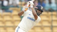 ‘Rishabh Pant Plays for My Country’ Fans React After Star Indian Wicket-Keeper Batter Plays Attacking 64-Run Knock in Chase of 147 During IND vs NZ 3rd Test 2024