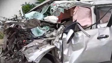 Etawah Road Accident: 3, Including 2 Foreign Nationals Killed, Many Injured After Car Rams Into Truck on Agra-Lucknow Expressway in Uttar Pradesh (Watch Video)