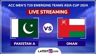 Pakistan Shaheens vs Oman, ACC Men's T20 Emerging Teams Asia Cup 2024 Match Live Streaming Online: How To Watch PAK A vs OMA Cricket Match Free Live Telecast on TV?