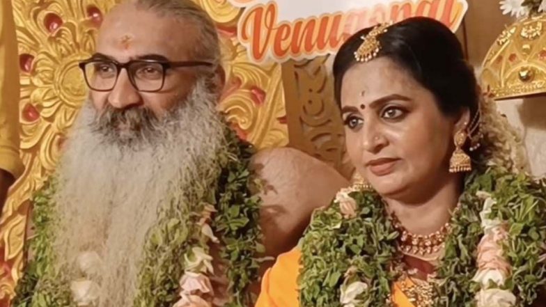 Malayalam TV Actors Divya Sreedhar and Kriss Venugopal Tie the Knot in Intimate Wedding Ceremony at Guruvayur Temple in Kerala (Watch Video)