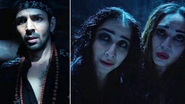 ‘Bhool Bhulaiyaa 3′ Trailer: Kartik Aaryan’s Rooh Baba Embarks on a Mysterious Mission To Tame Two Manjulikas in This Upcoming Horror-Comedy (Watch Video)