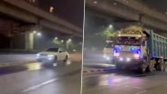 Gurugram Speed Breaker Viral Video: Unmarked Speed Breaker Causes Trucks, Cars To Fly Up in Mid-Air, Citizen Complain (Watch Video)