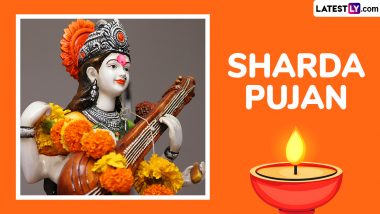 Sharda Pujan 2024 Date and Shubh Muhurat: Know Timings, Amavasya Tithi and Significance of the Auspicious Ritual Dedicated to Goddess Saraswati During Diwali Week