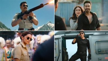 ‘Singham Again’ Title Track: Ajay Devgn Shines Bright as Bajirao Singham in THIS Powerful Track Composed by Ravi Basrur (Watch Video)