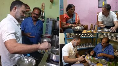 ‘Nobody Knows What Dalits Eat’: Rahul Gandhi Draws Attention Towards Dalit Kitchens, Cooks Traditional Meal at Dalit House in Maharashtra’s Kolhapur (Watch Video)