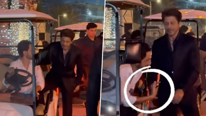 IIFA 2024: Shah Rukh Khan Thanks Golf Cart Shuttle Driver After Drop-Off at Green Carpet Event; SRK’s Humble Gesture Proves Why He’s the King