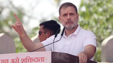 Constitution Symbol of Shivaji Maharaj’s Ideas; Removal of 50% Quota Cap Necessary To Protect It, Says Rahul Gandhi (Watch Video)