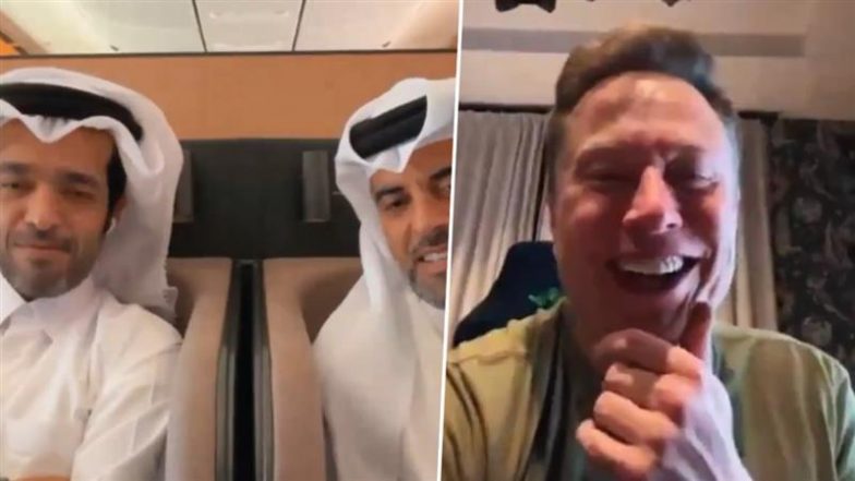 Qatar Airways Launches World’s 1st Boeing 777 With Starlink Internet Connectivity, Elon Musk Joins Mid-Flight Video Call (Watch Video)