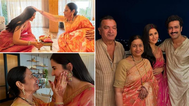 Katrina Kaif’s Bond With Mother-in-Law Veena Kaushal Melts Hearts As She Celebrates Karva Chauth With Vicky Kaushal (See Pics)