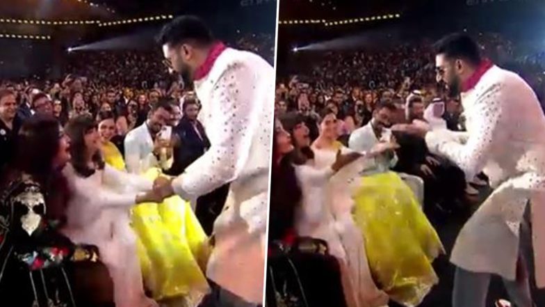&lsquo;You Rocked It Baby&rsquo;: Throwback Video of Aishwarya Rai Bachchan and Aaradhya Going Gaga Over Abhishek Bachchan&rsquo;s IIFA Awards Dance Goes Viral &ndash; WATCH