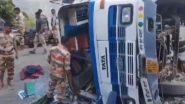 Uttarakhand Road Accident: 7 ITBP Jawans Injured As Bus Overturns on Rishikesh-Gangotri National Highway Near Takshila (Watch Video)