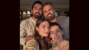 Diwali 2024: Suniel Shetty Shares a Radiant Festive Selfie With Son-in-Law KL Rahul, Daughter Athiya Shetty, and Wife Mana Shetty (View Pic)