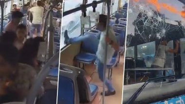 Bengaluru Stabbing Incident: BPO Employee Harsh Sinha Fired From Job Arrested for Stabbing Conductor Inside BMTC Bus Near ITPL Whitefield After Disturbing Videos of Attack Go Viral