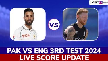 ENG 70/2 in 18.5 Overs | Pakistan vs England Live Score Updates of 3rd Test 2024 Day 1: Sajid Khan Traps Ollie Pope