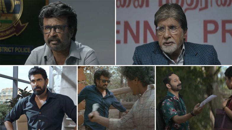 ‘Vettaiyan’ Trailer: Rajinikanth Hunts Down Criminals To Seek Justice in This TJ Gnanavel’s Cop Drama Co-Starring Amitabh Bachchan (Watch Video)